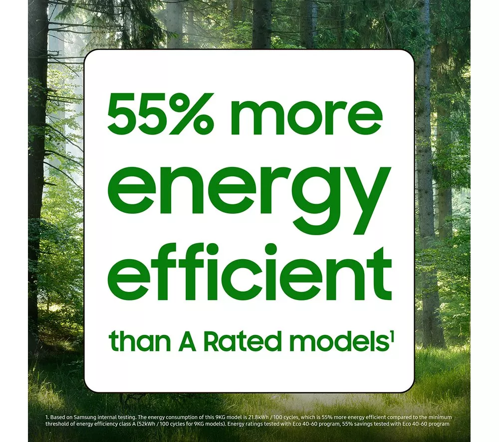 SAMSUNG Series 9 AI Home AI Energy WF90F09C4SU1 WiFi-enabled 9kg 1400 Spin Smart Washing Machine - Dark Silver - Image 6