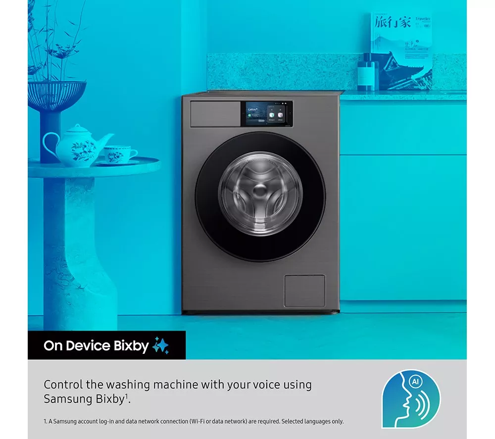 SAMSUNG Series 9 AI Home AI Energy WF90F09C4SU1 WiFi-enabled 9kg 1400 Spin Smart Washing Machine - Dark Silver - Image 8