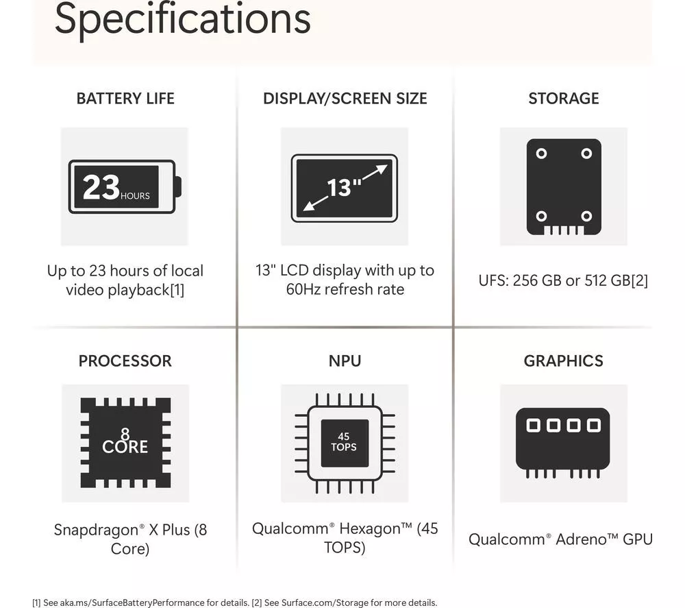 MICROSOFT 13" Surface Laptop, Copilot+ PC - Snapdragon X Plus, 512 GB SSD, Purple - Image 3