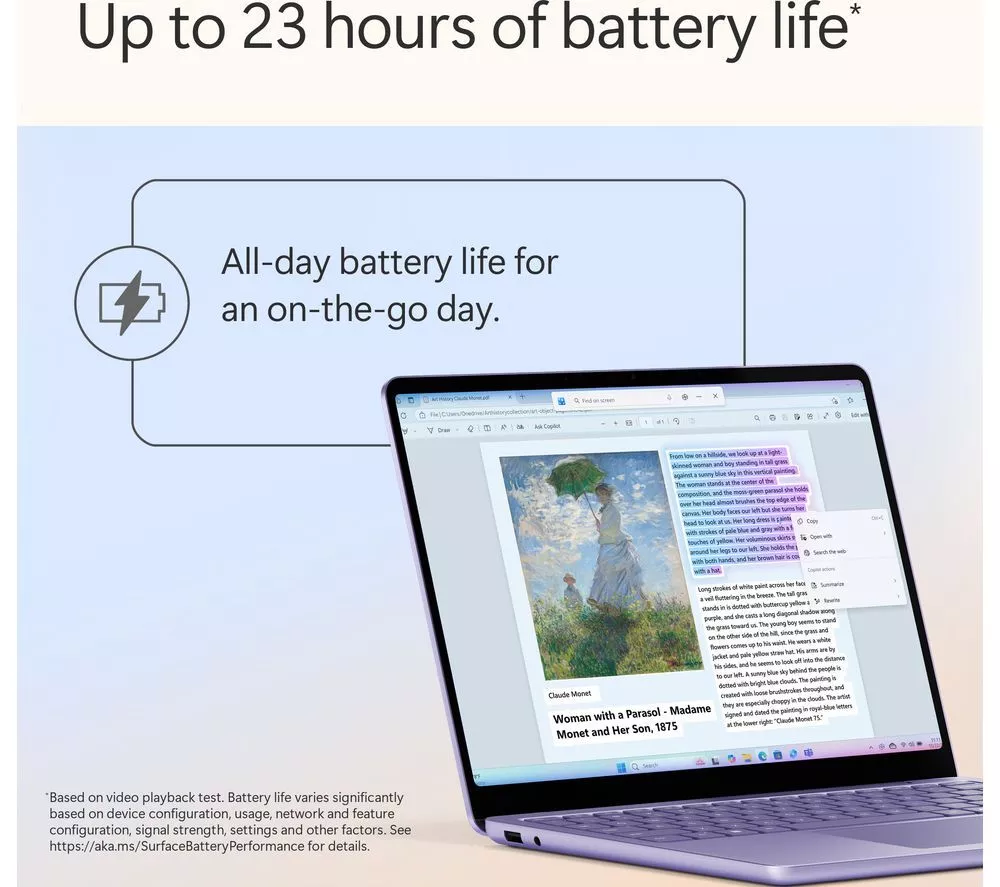 MICROSOFT 13" Surface Laptop, Copilot+ PC - Snapdragon X Plus, 512 GB SSD, Purple - Image 11