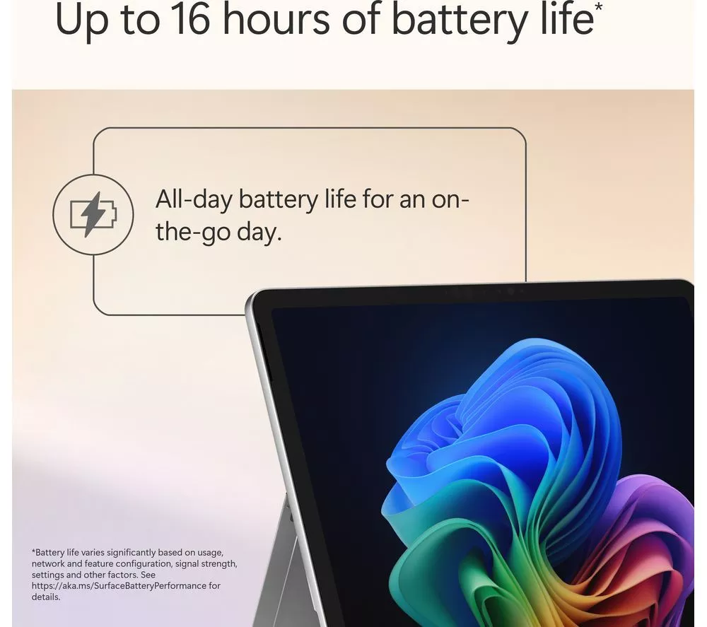 MICROSOFT 12" Surface Pro, Copilot+ PC - Snapdragon X Plus, 256 GB SSD, Platinum - Image 15