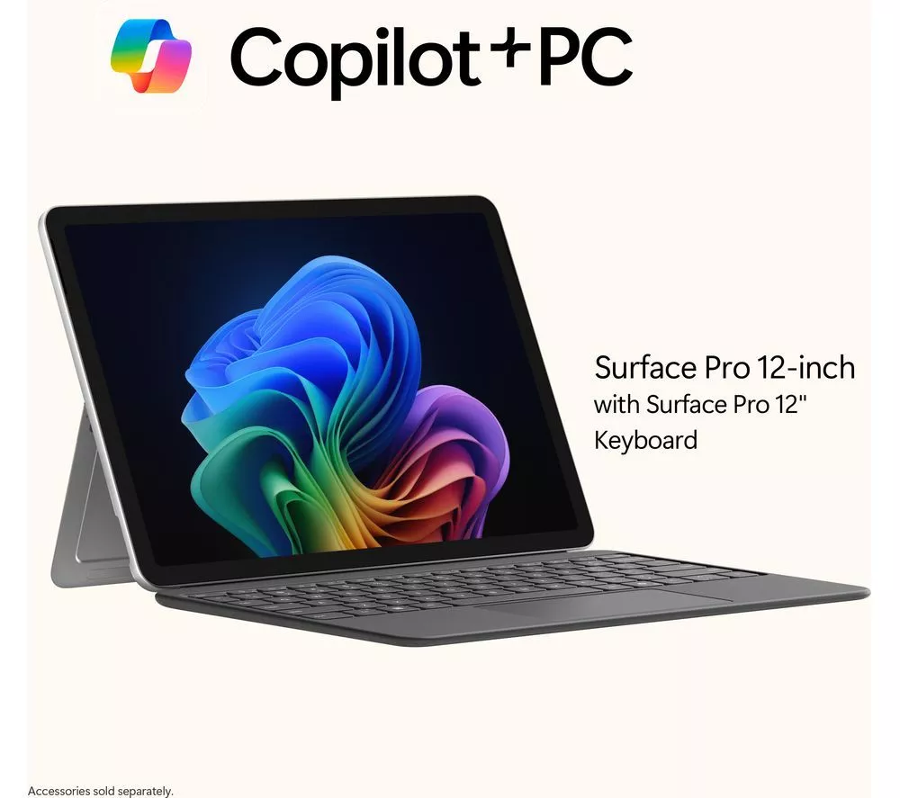 MICROSOFT 12" Surface Pro, Copilot+ PC - Snapdragon X Plus, 256 GB SSD, Platinum - Image 17
