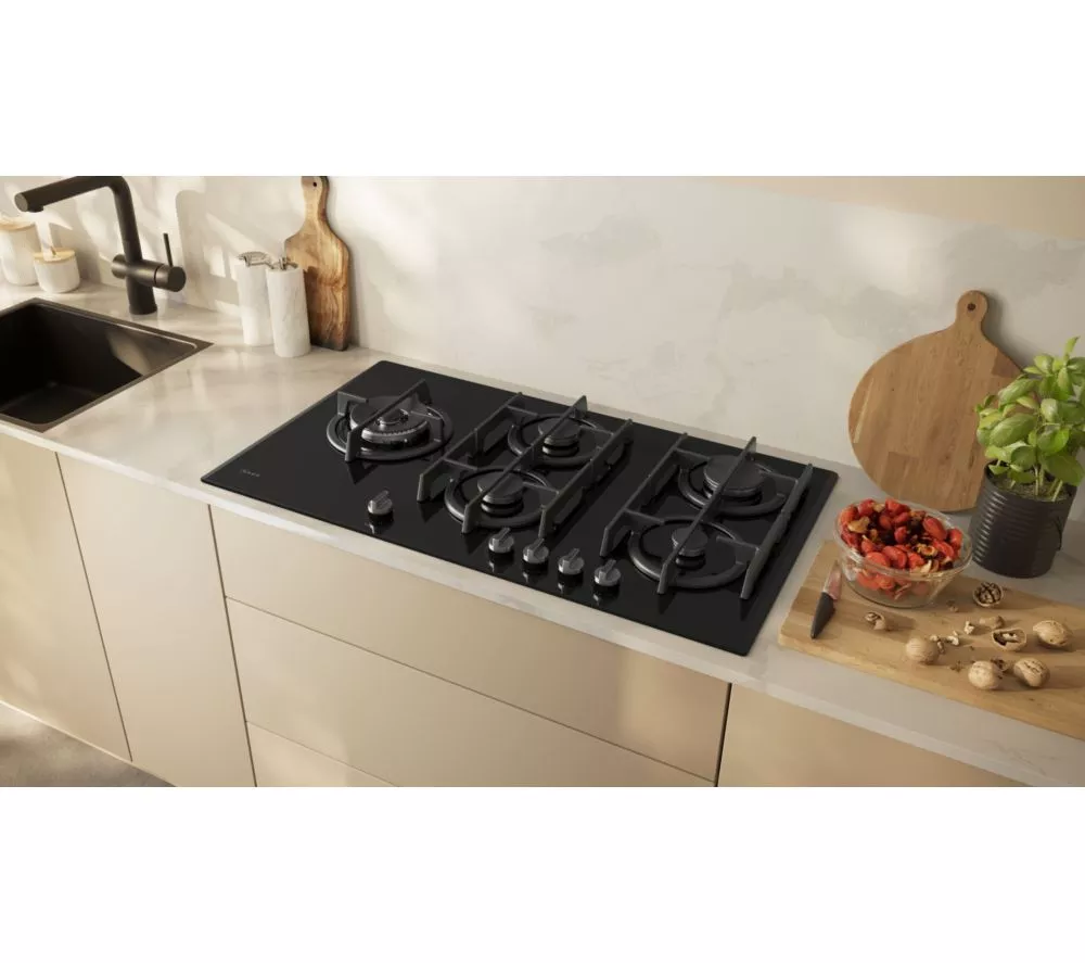 NEFF N90 T29RHS4S0 90 cm Gas Hob - Black - Image 2