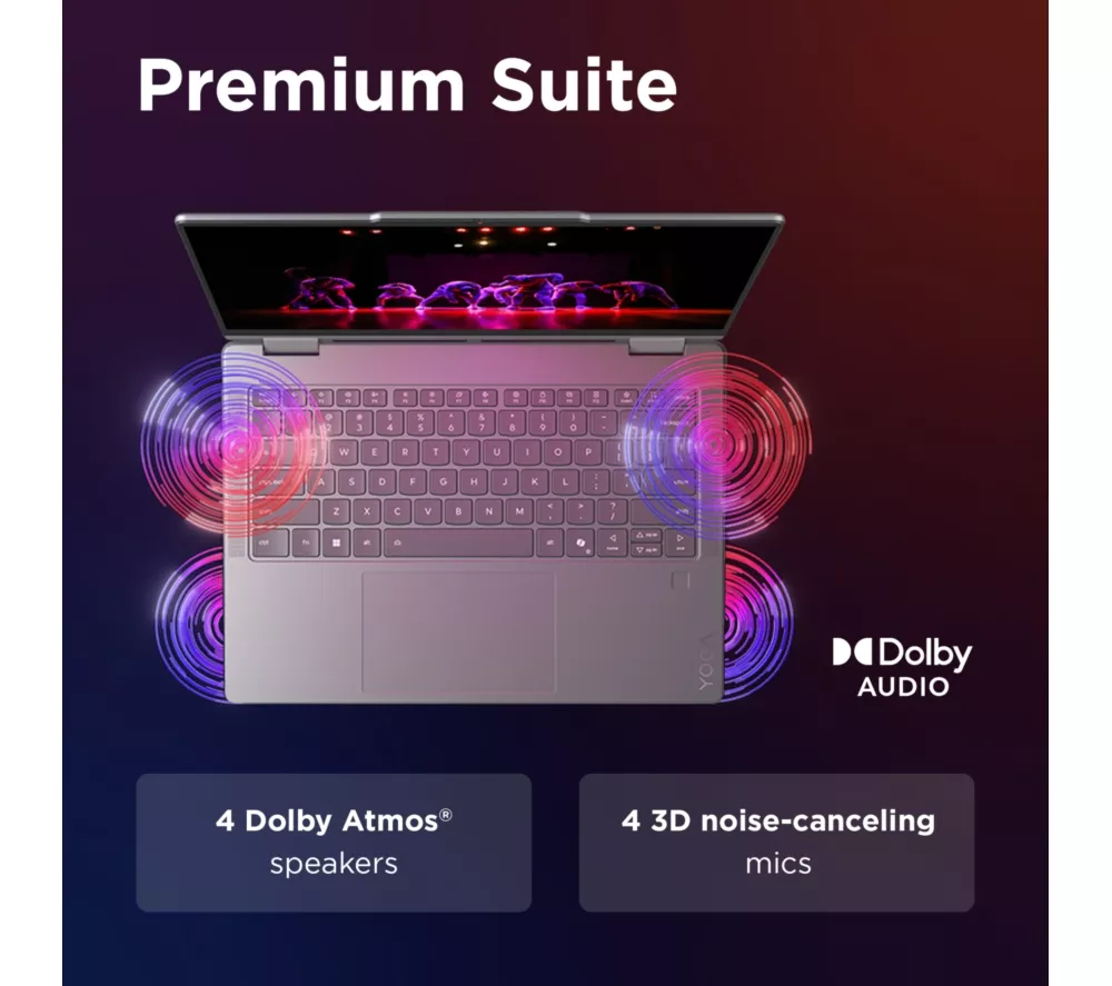 LENOVO Yoga 7 14" 2 in 1 Laptop, Copilot+ PC - Intel® Core™ Ultra 5, 512 GB SSD, Luna Grey