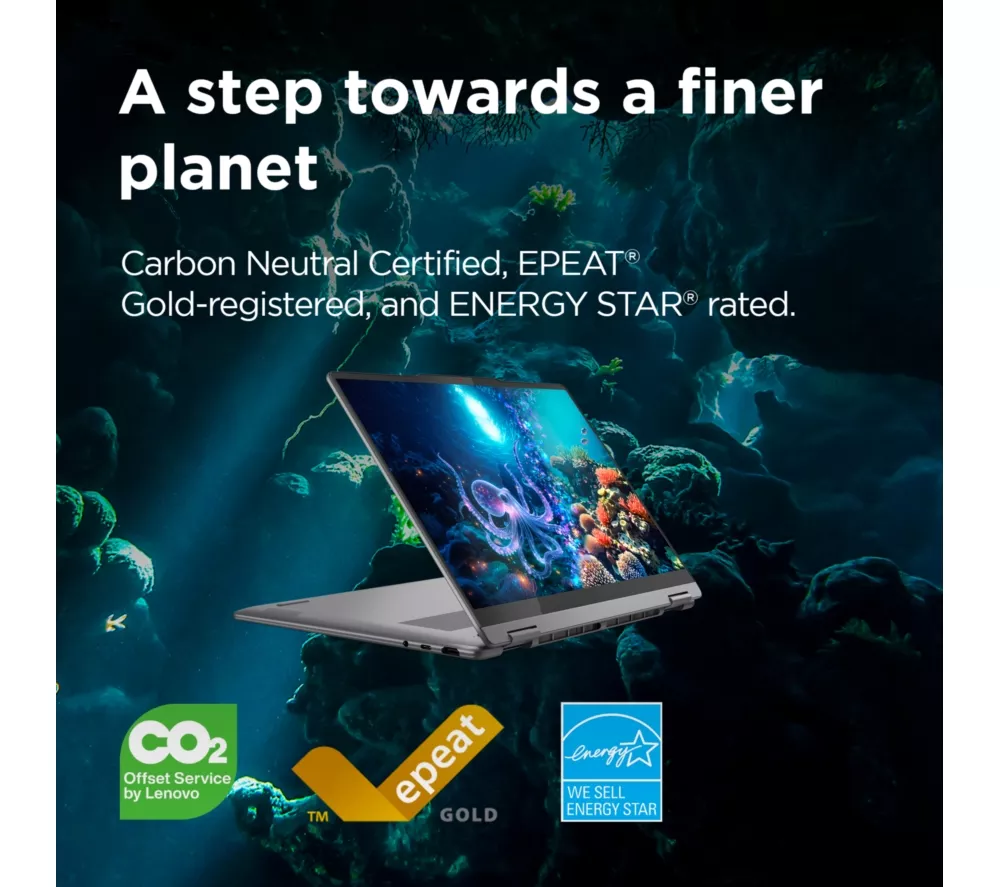 LENOVO Yoga 7 16" 2 in 1 Laptop, Copilot+ PC - Intel® Core™ Ultra 7, 1 TB SSD, Luna Grey