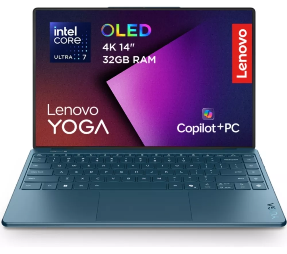 LENOVO Yoga Slim 9 14" Laptop, Copilot+ PC - Intel® Core™ Ultra 7, 1 TB SSD, Teal