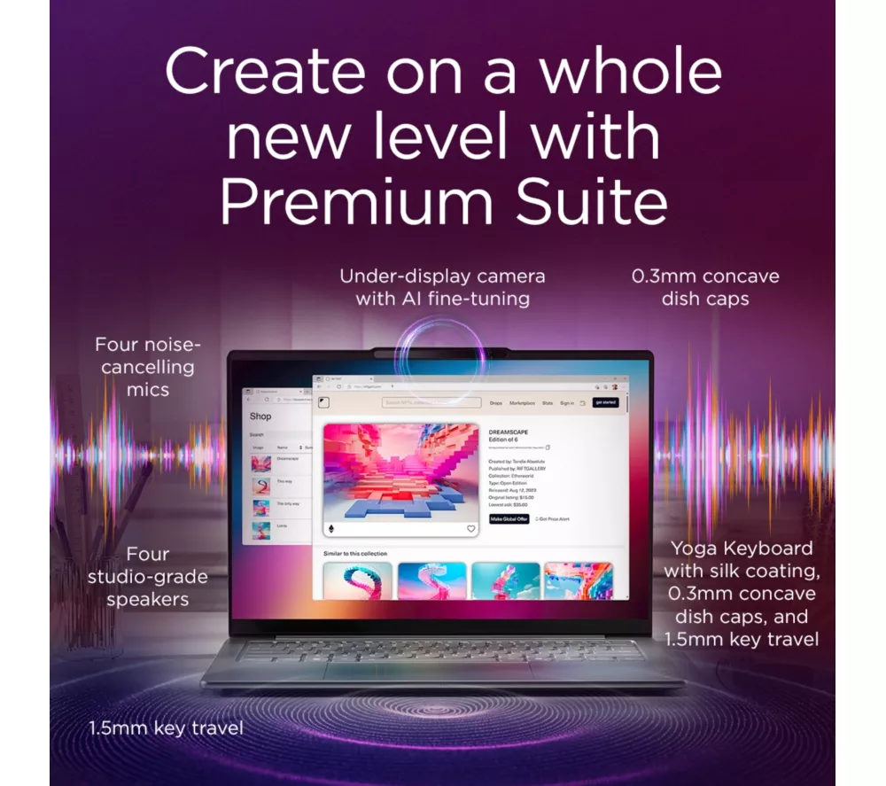 LENOVO Yoga Slim 9 14" Laptop, Copilot+ PC - Intel® Core™ Ultra 7, 1 TB SSD, Teal - Image 8