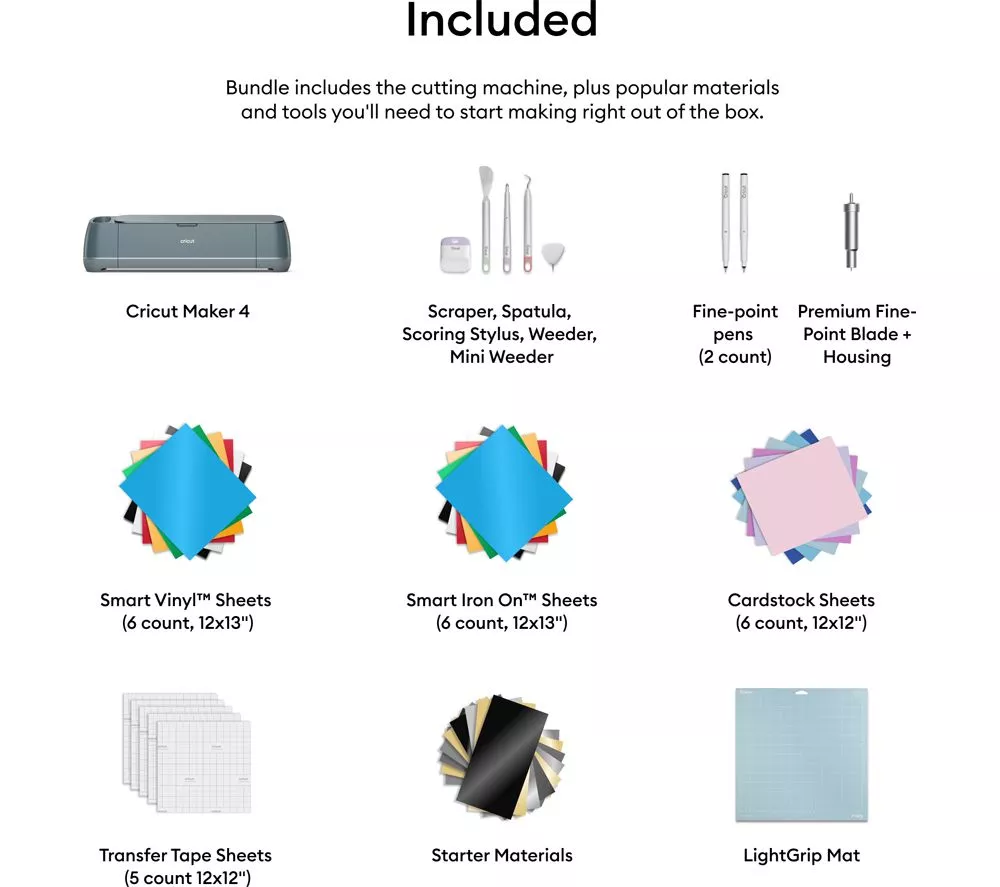 CRICUT Maker 4 DIY Digital Cutting Machine Essentials Bundle - Image 4