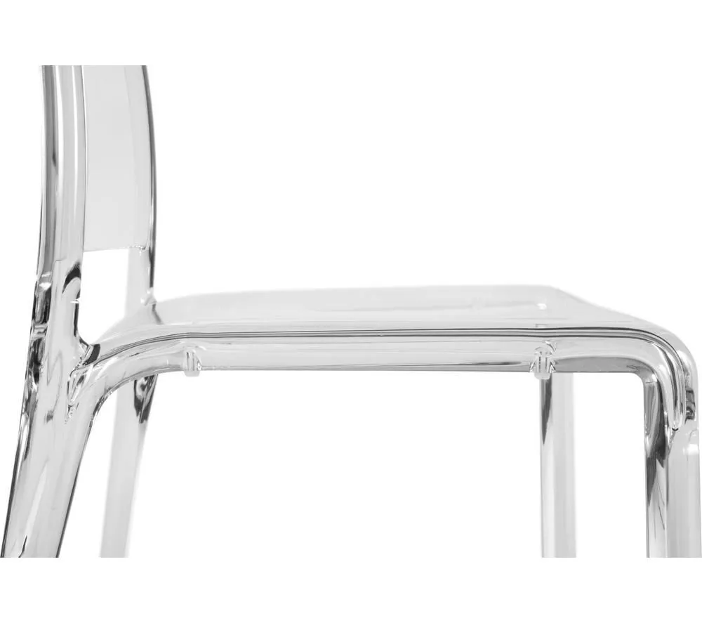 TEKNIK Clarity Polycarbonate Chair - Clear, Set of 4 - Image 3