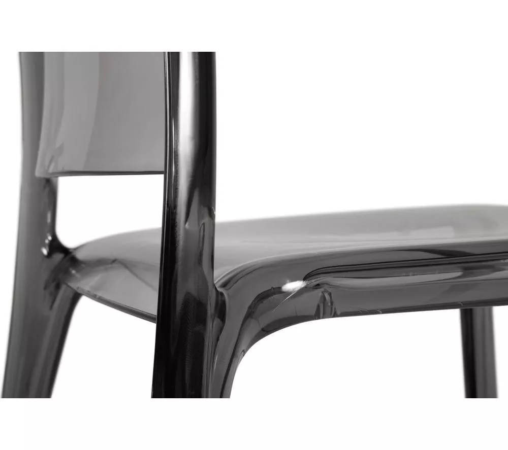 TEKNIK Clarity Polycarbonate Chair - Smoked, Set of 4 - Image 3