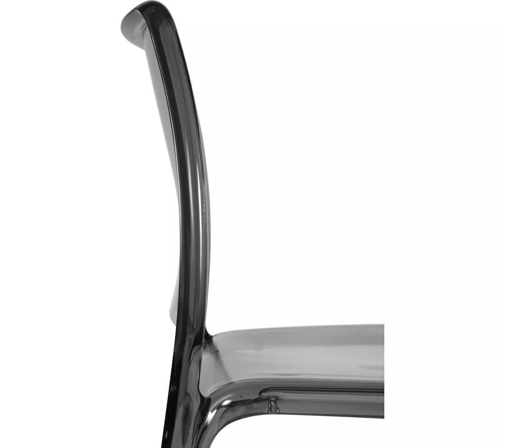 TEKNIK Clarity Polycarbonate Chair - Smoked, Set of 4 - Image 5