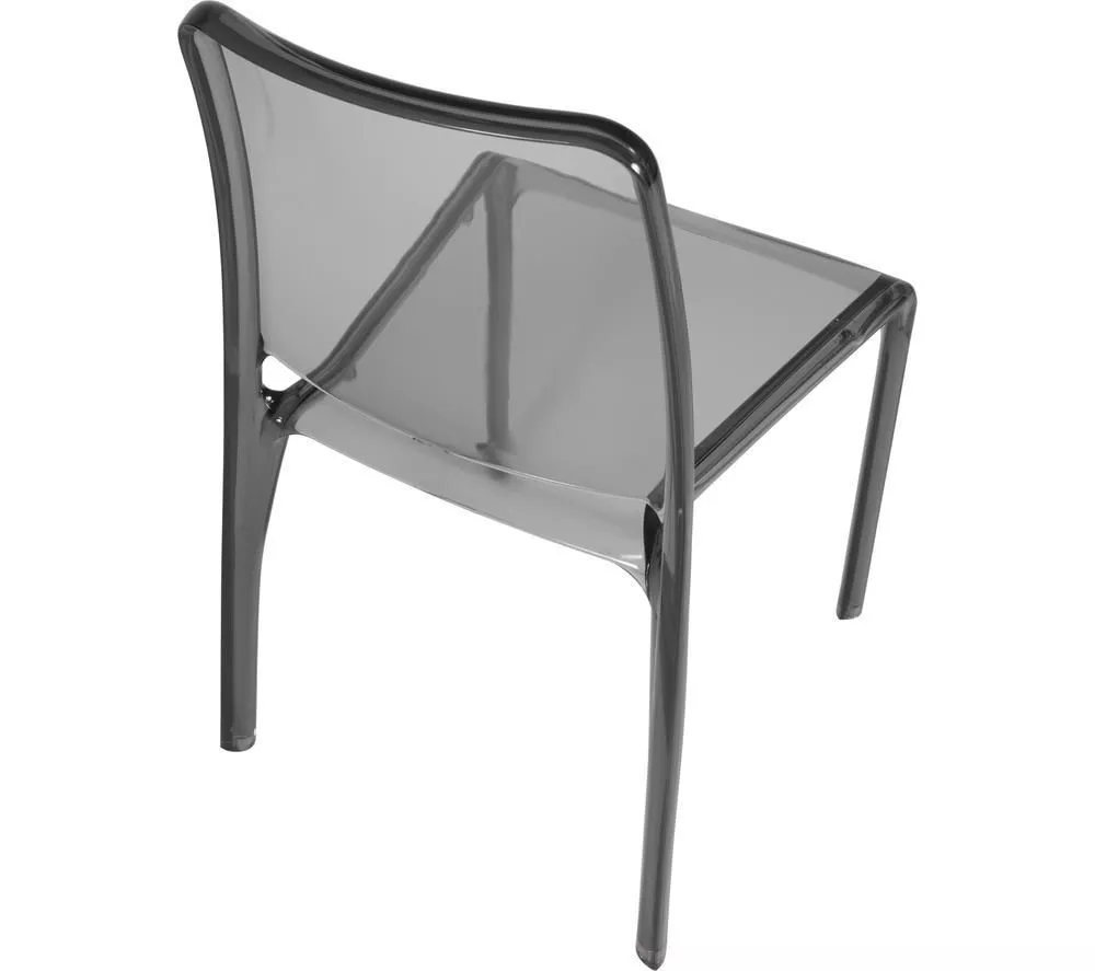 TEKNIK Clarity Polycarbonate Chair - Smoked, Set of 4 - Image 6