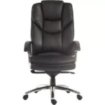 TEKNIK Skyline Leather Tilting Executive Chair - Black & Silver