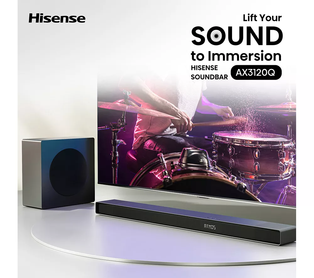 HISENSE AX3120Q 3.1.2 Wireless Sound Bar with Dolby Atmos & DTS Virtual:X - Image 4