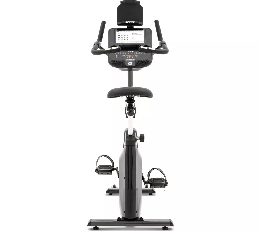 SPIRIT XBU55ENT Smart WiFi Upright Exercise Bike - Black - Image 4