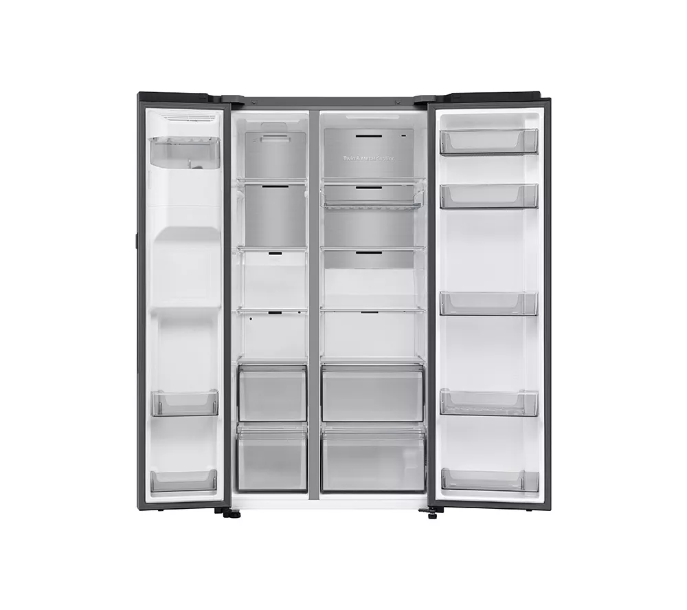 SAMSUNG Bespoke AI Series 8 On-device Bixby RS80F66KBTEU American-Style Fridge Freezer - Silver - Image 11