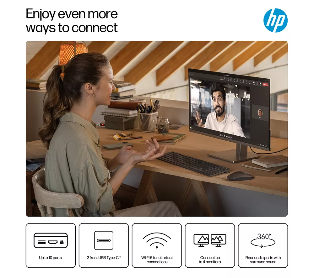 HP OmniDesk M02-0000na Desktop PC - AMD Ryzen 5, 512 GB SSD, Grey Wood - Image 6