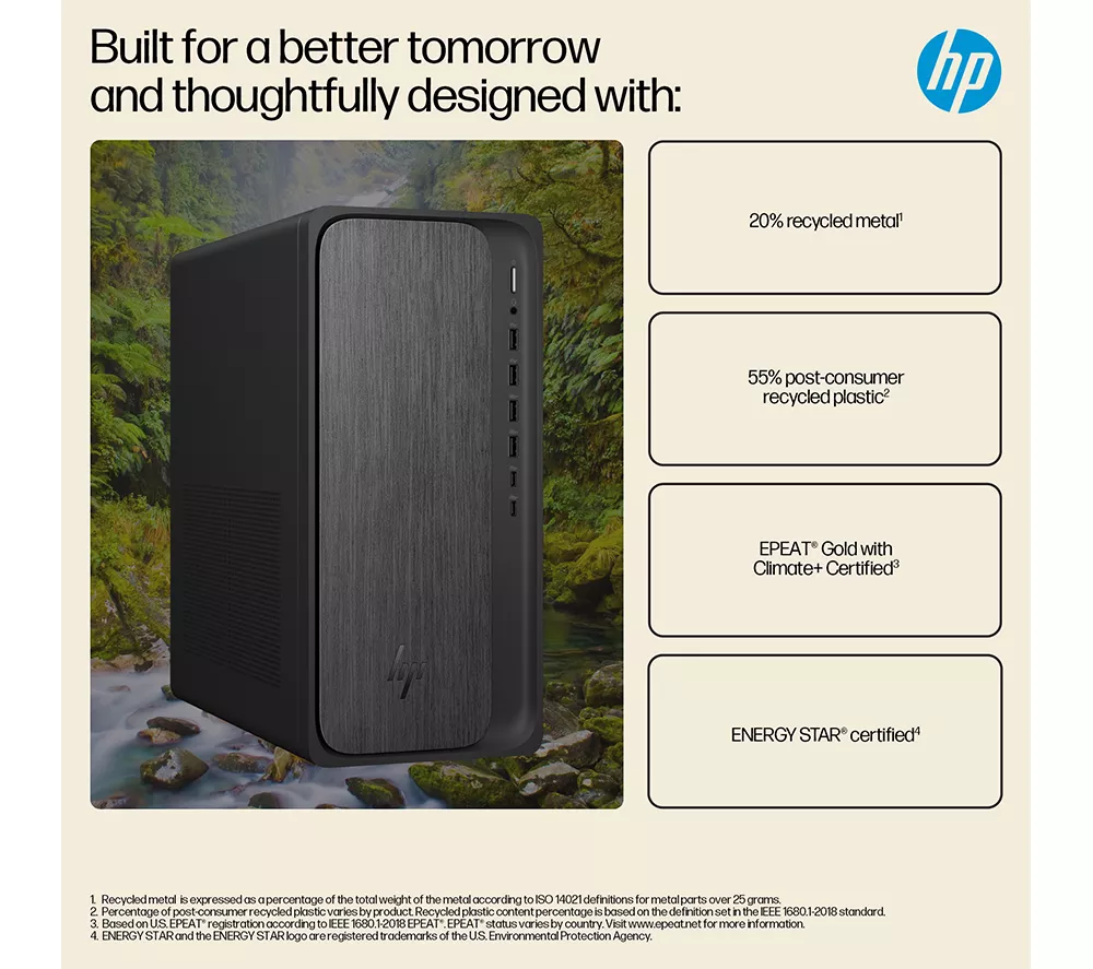 HP OmniDesk M02-0000na Desktop PC - AMD Ryzen 5, 512 GB SSD, Grey Wood - Image 9