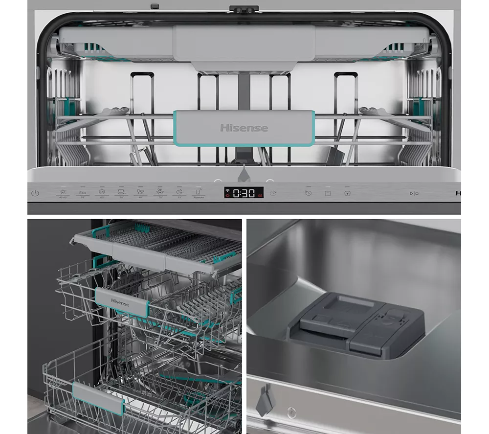HISENSE HV673A60UK Full-size Fully Integrated WiFi-enabled Dishwasher - Image 12