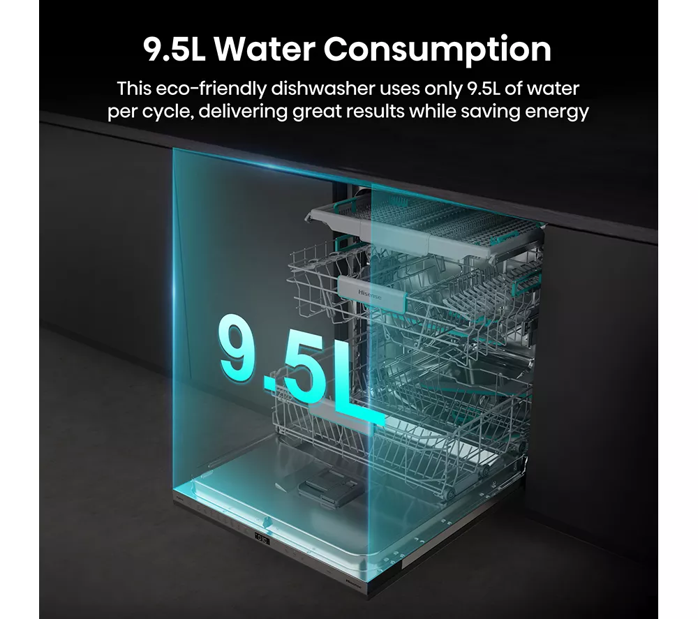 HISENSE HV673A60UK Full-size Fully Integrated WiFi-enabled Dishwasher - Image 18