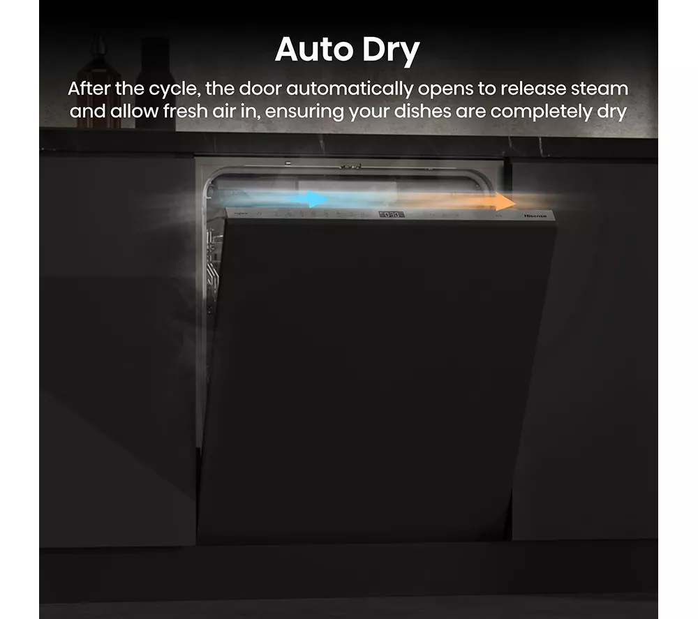 HISENSE HV673A60UK Full-size Fully Integrated WiFi-enabled Dishwasher - Image 19