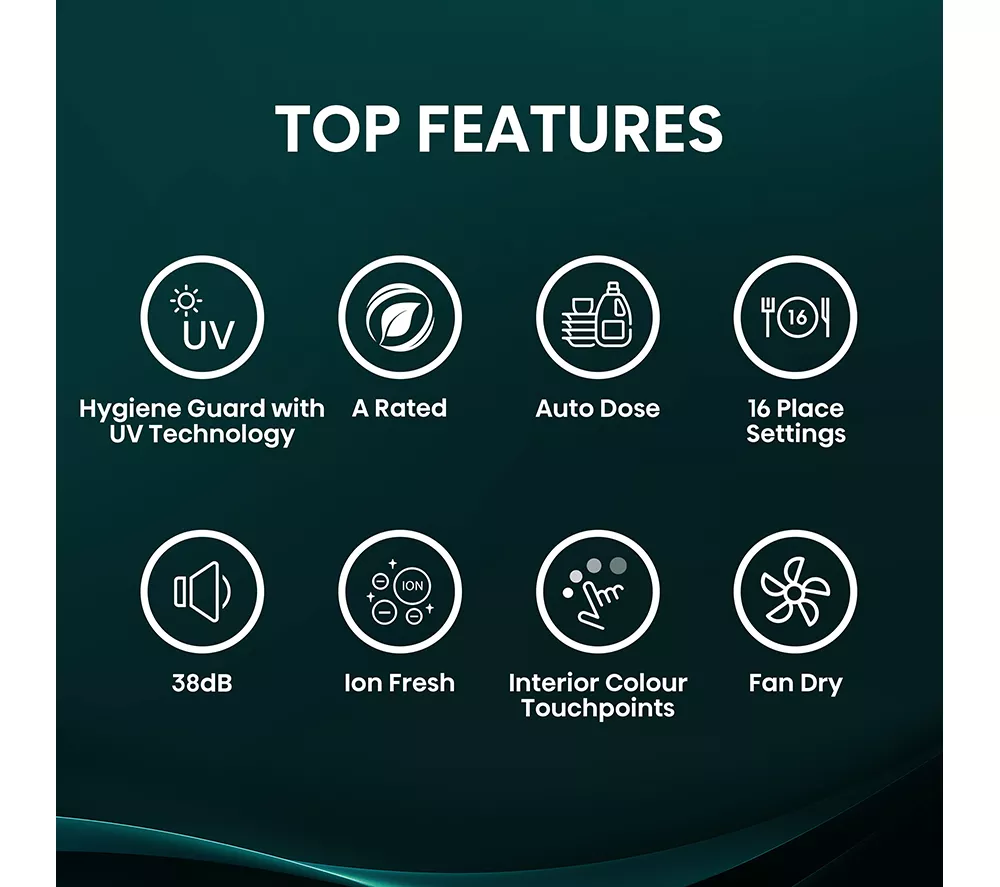 HISENSE UV Clean HV693A60UVADUK Full-size Fully Integrated WiFi-enabled Dishwasher