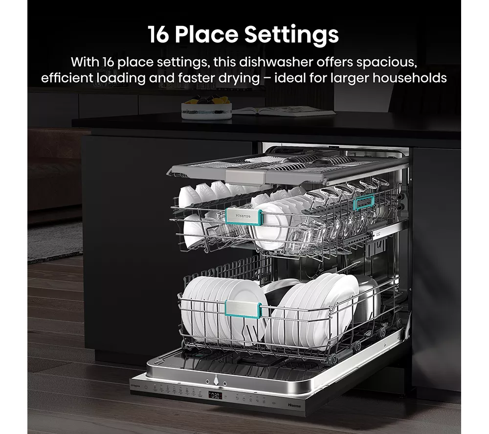 HISENSE UV Clean HV693A60UVADUK Full-size Fully Integrated WiFi-enabled Dishwasher