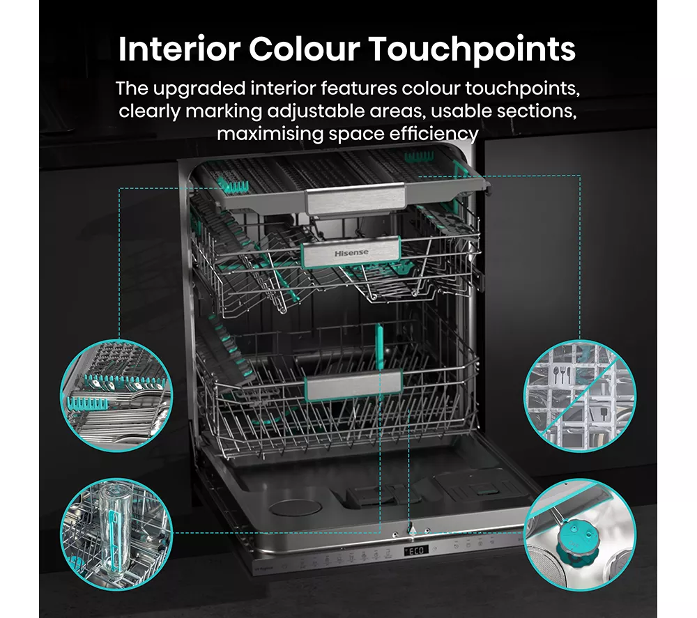 HISENSE UV Clean HV693A60UVADUK Full-size Fully Integrated WiFi-enabled Dishwasher