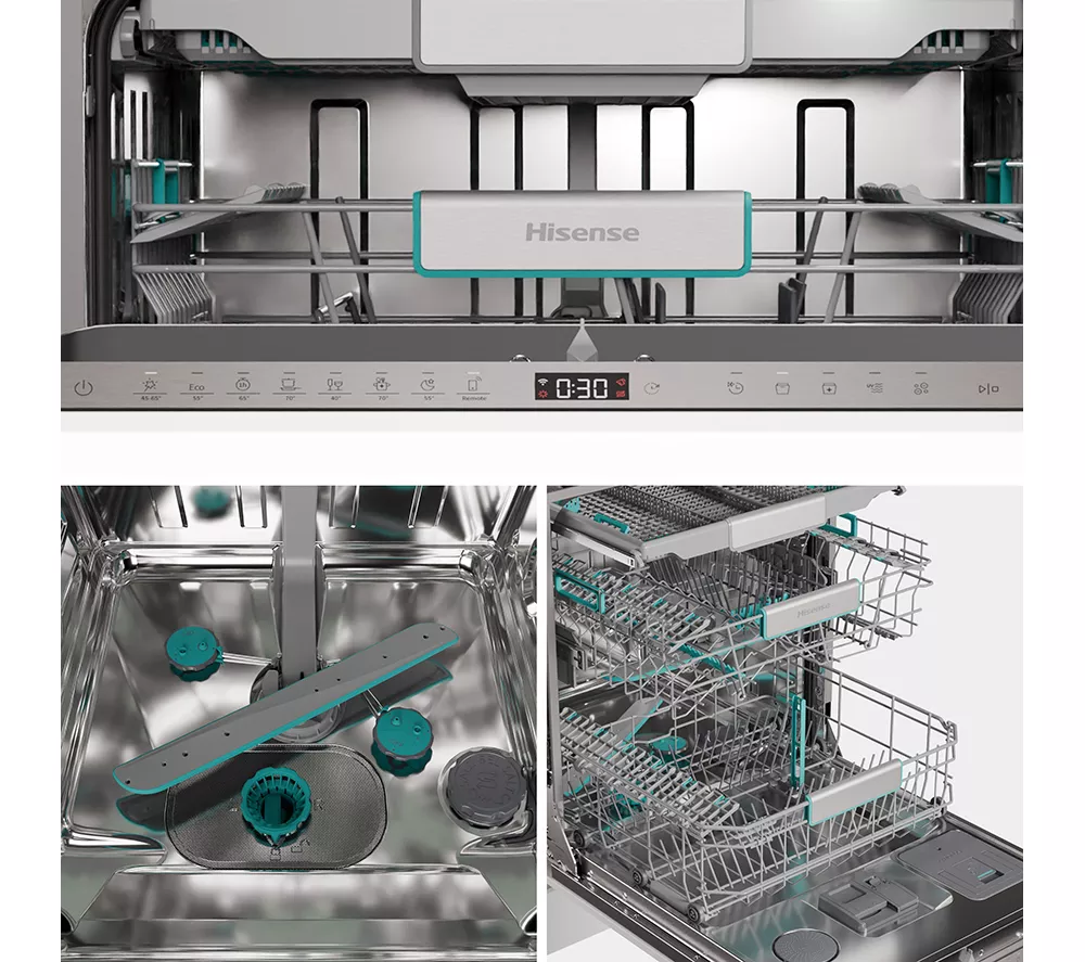 HISENSE UV Clean HV693A60UVADUK Full-size Fully Integrated WiFi-enabled Dishwasher