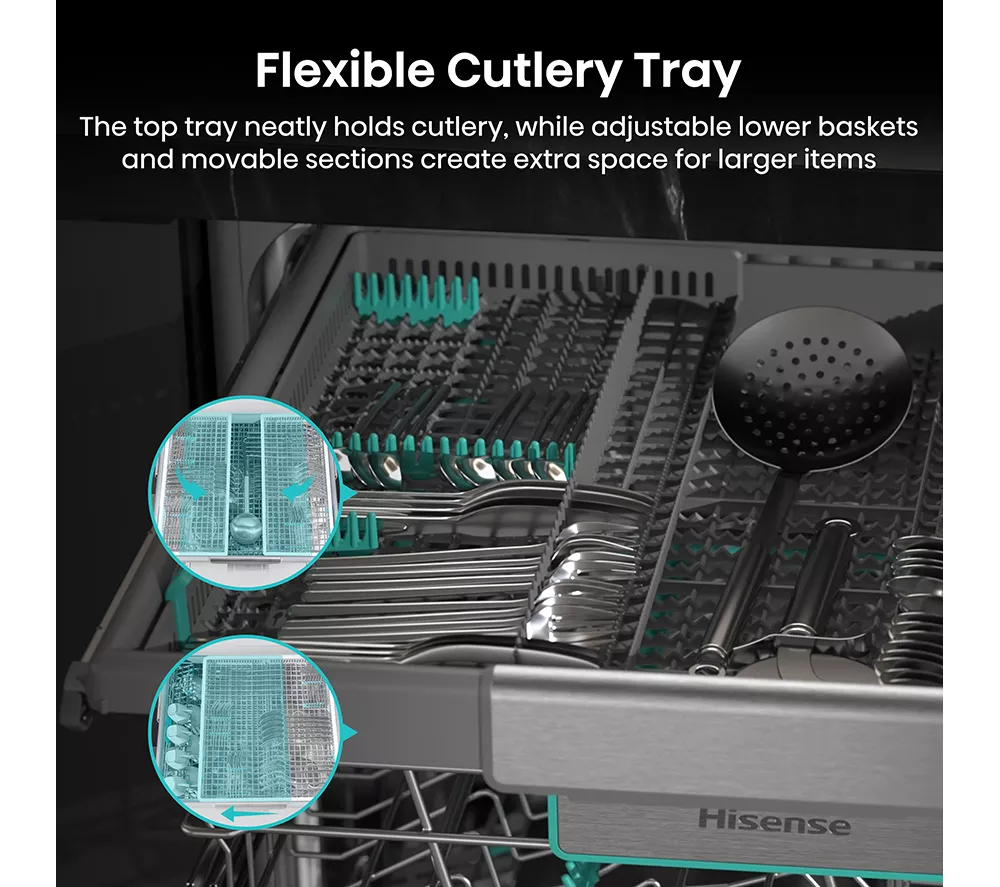 HISENSE UV Clean HV693A60UVADUK Full-size Fully Integrated WiFi-enabled Dishwasher