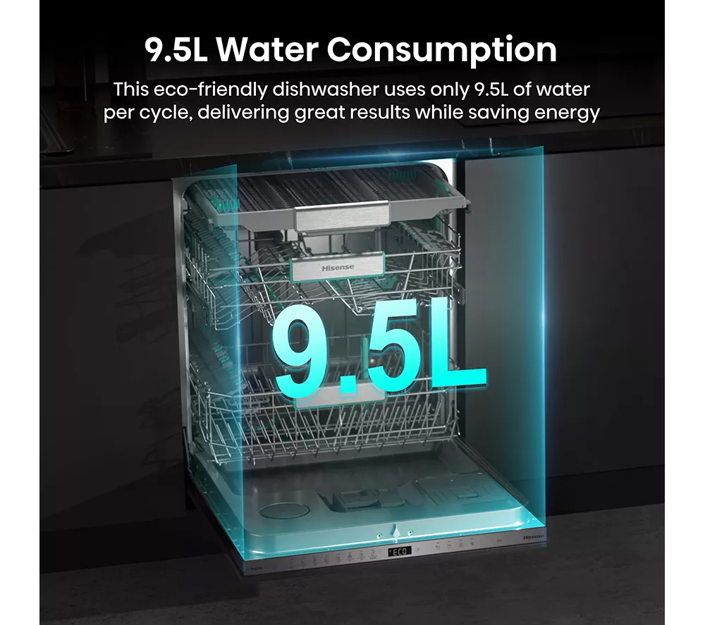 HISENSE UV Clean HV693A60UVADUK Full-size Fully Integrated WiFi-enabled Dishwasher