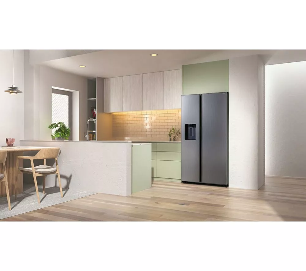 SAMSUNG Bespoke AI Series 7 SpaceMax RS70F66KCTEU American-Style Fridge Freezer - Silver