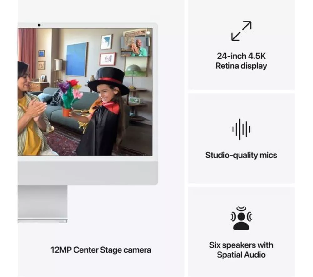 APPLE Refurbished iMac 4.5K 24" (2024) - M4, 512 GB SSD, Silver (Excellent Condition) - Image 5