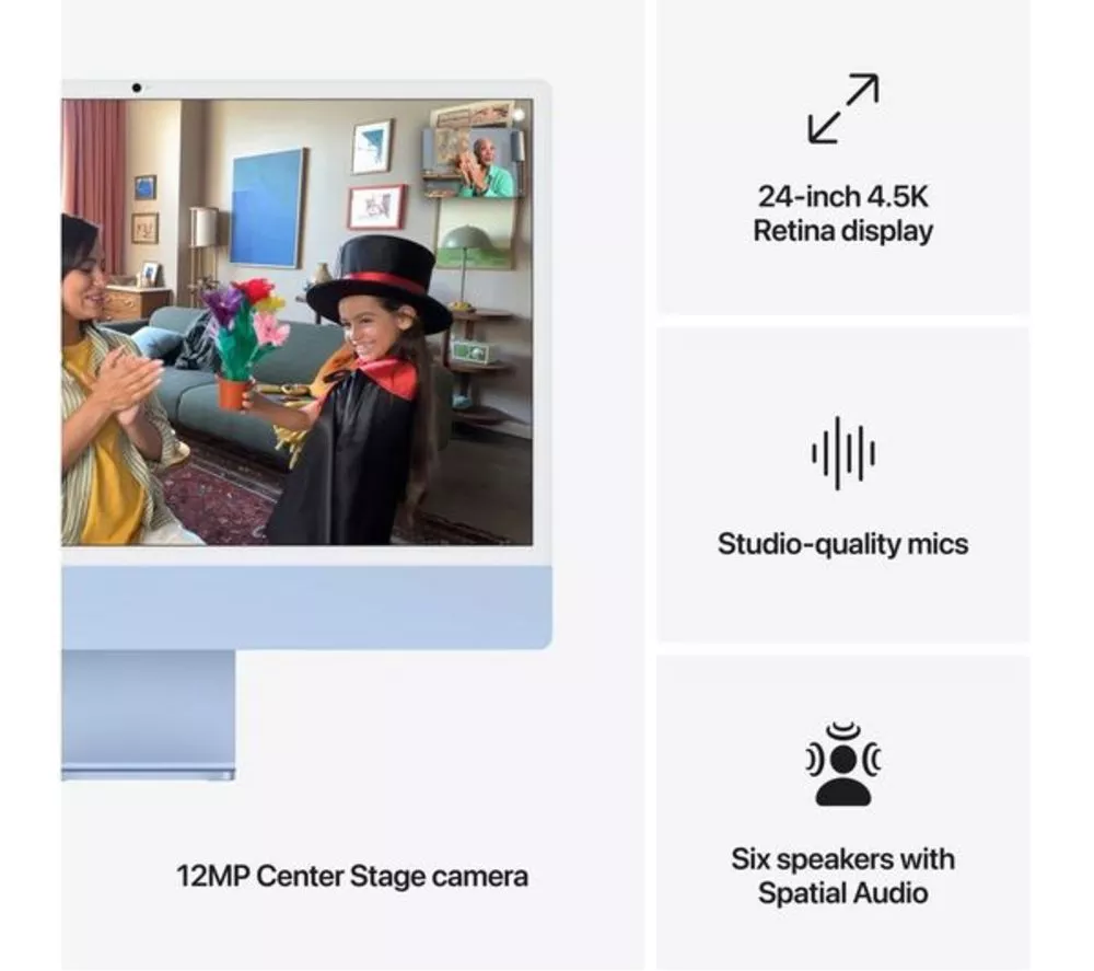 APPLE Refurbished iMac 4.5K 24" (2024) - M4, 512 GB SSD, Blue (Excellent Condition) - Image 7