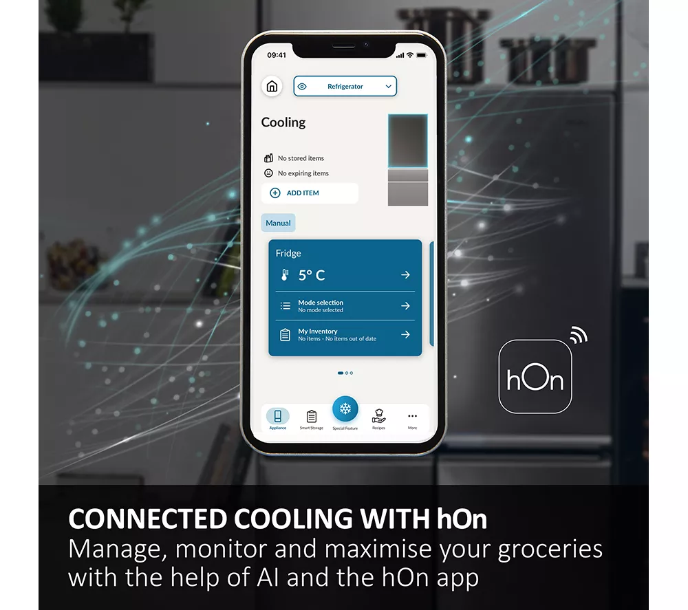 HAIER HBQW5518EK-UK Integrated Smart 70/30 Fridge Freezer - Sliding Hinge