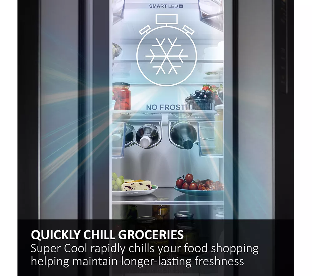 HAIER HBQW5518EK-UK Integrated Smart 70/30 Fridge Freezer - Sliding Hinge