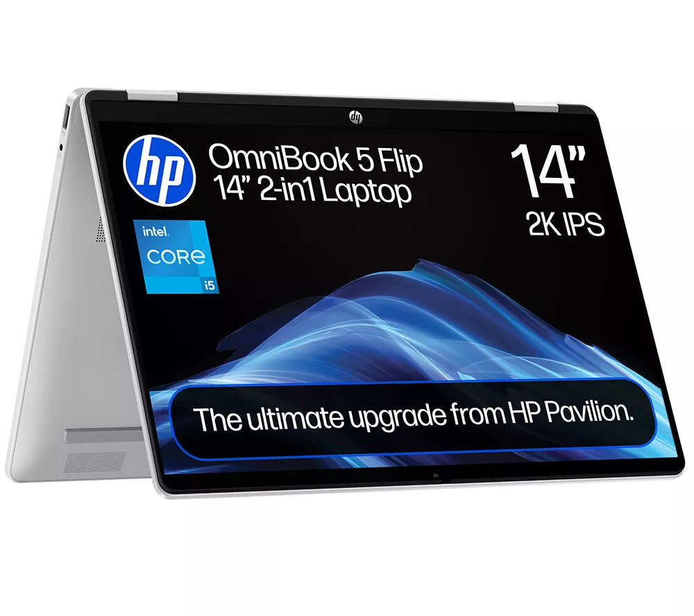 HP OmniBook 5 14" 2 in 1 Laptop - Intel® Core™ i5, 512 GB SSD, Silver