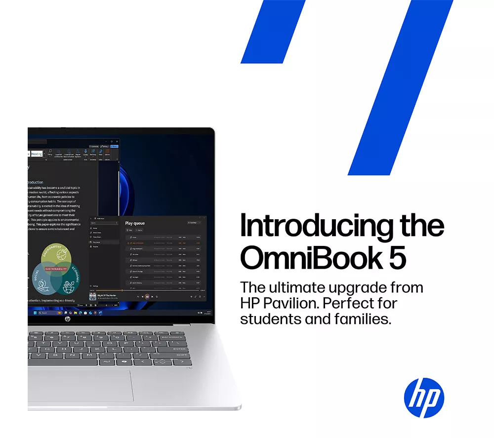 HP OmniBook 5 14" 2 in 1 Laptop - Intel® Core™ i5, 512 GB SSD, Silver