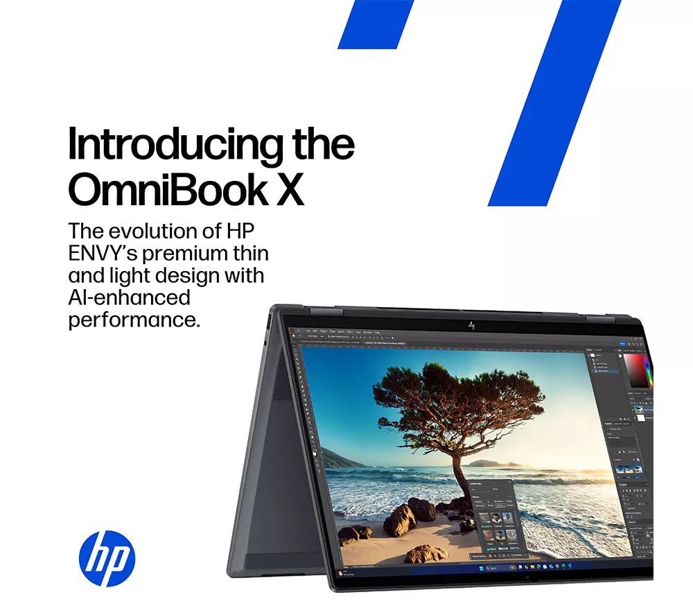 HP OmniBook X Flip NGAI 14" 2 in 1 Laptop - AMD Ryzen AI 5, 512 GB SSD, Meteor Silver