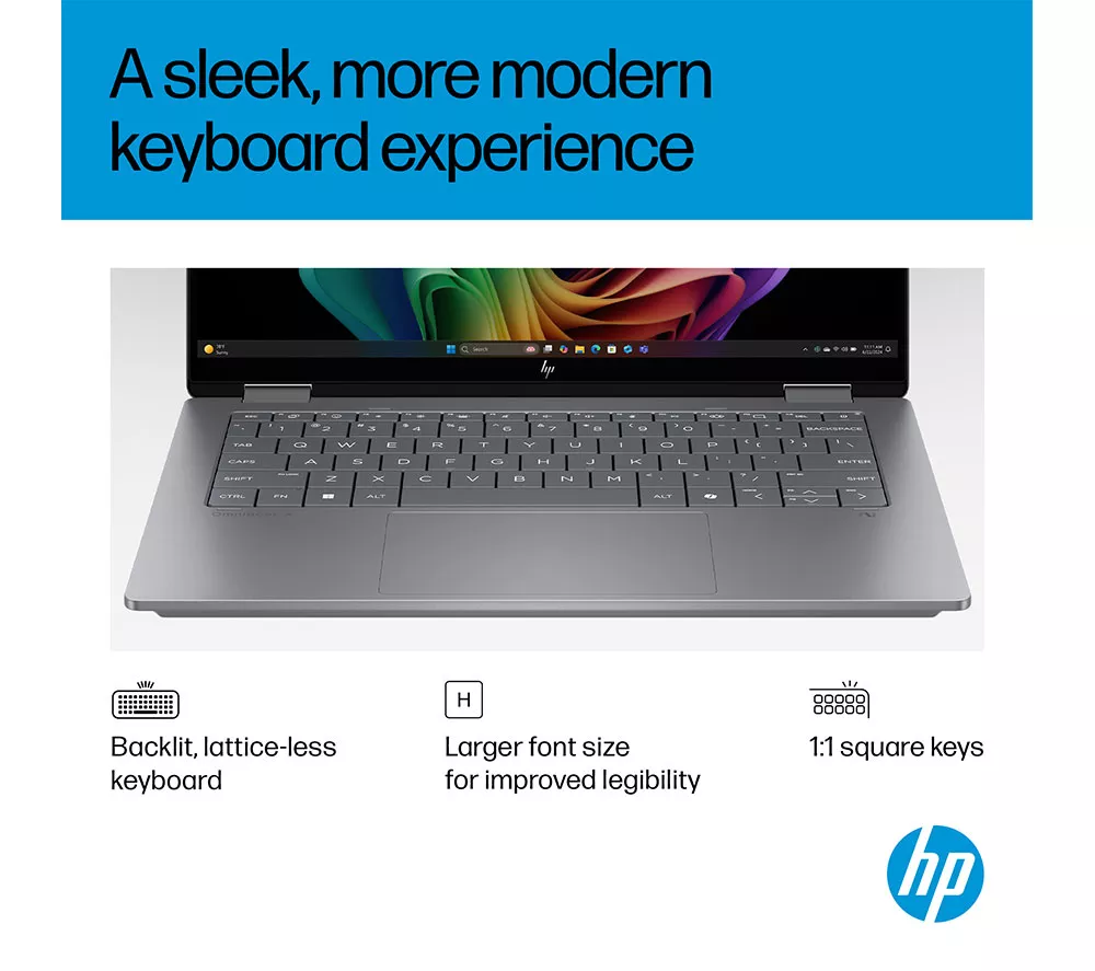 HP OmniBook X Flip NGAI 14" 2 in 1 Laptop - AMD Ryzen AI 5, 512 GB SSD, Meteor Silver