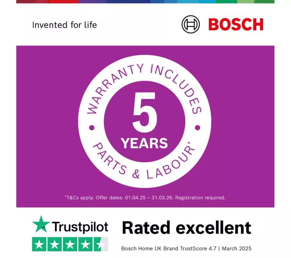 BOSCH Series 6 WGG254F1GB iDos AntiStain 10 kg 1400 Spin Washing Machine - White