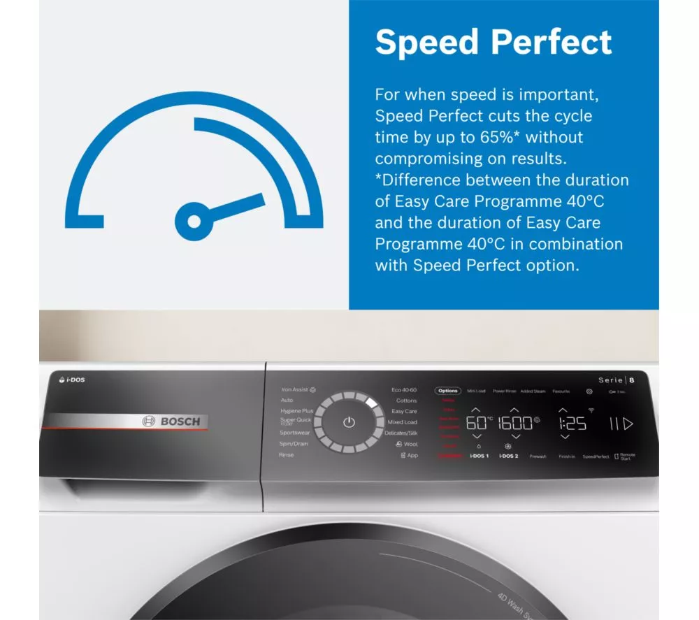 BOSCH Series 6 WGG254F1GB iDos AntiStain 10 kg 1400 Spin Washing Machine - White