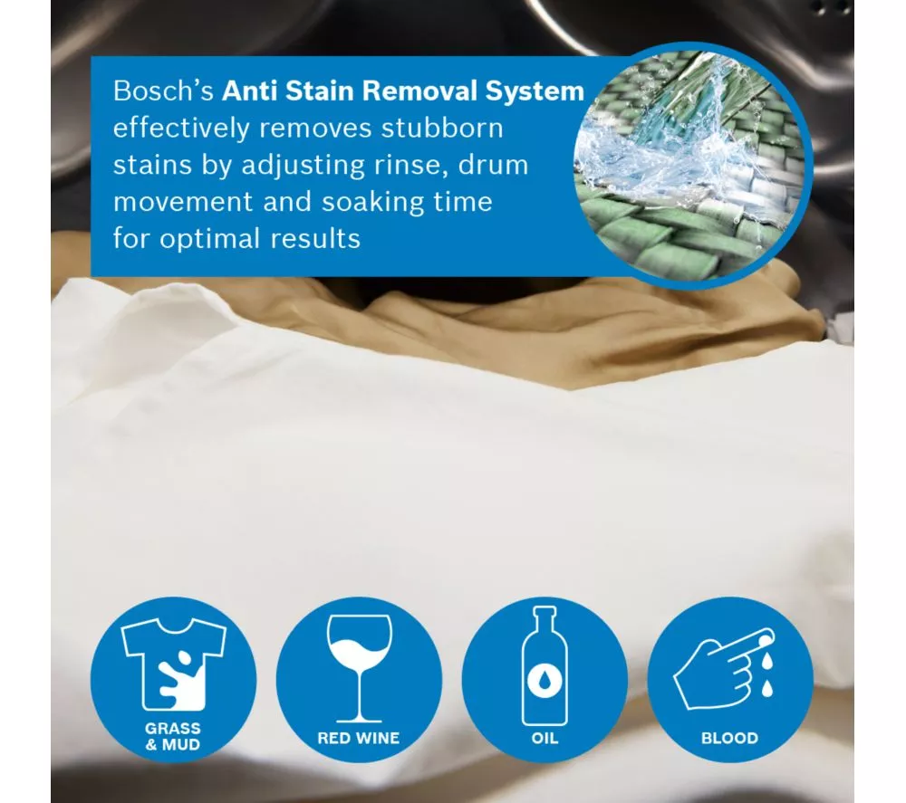 BOSCH Series 6 WGG254F1GB iDos AntiStain 10 kg 1400 Spin Washing Machine - White