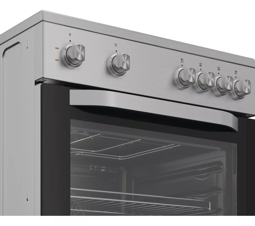 HOTPOINT Multiflow H6V5KMX/UK 60cm Electric Ceramic Cooker - Stainless Steel
