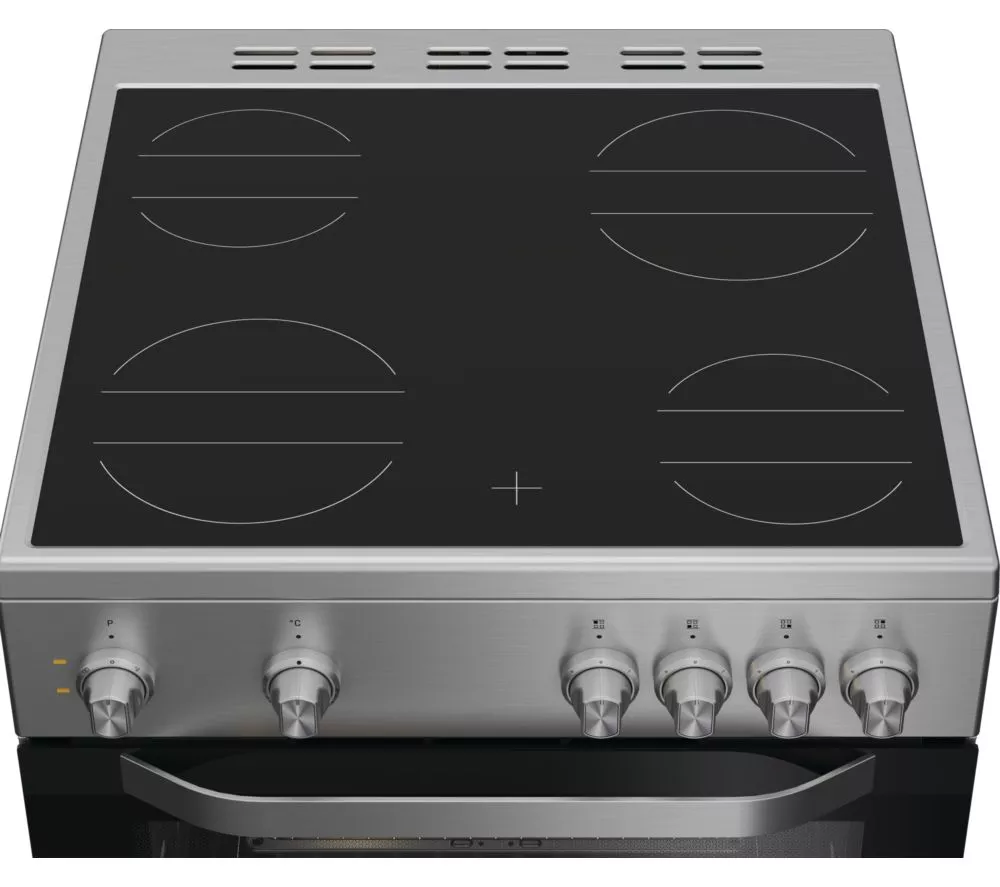 HOTPOINT Multiflow H6V5KMX/UK 60cm Electric Ceramic Cooker - Stainless Steel