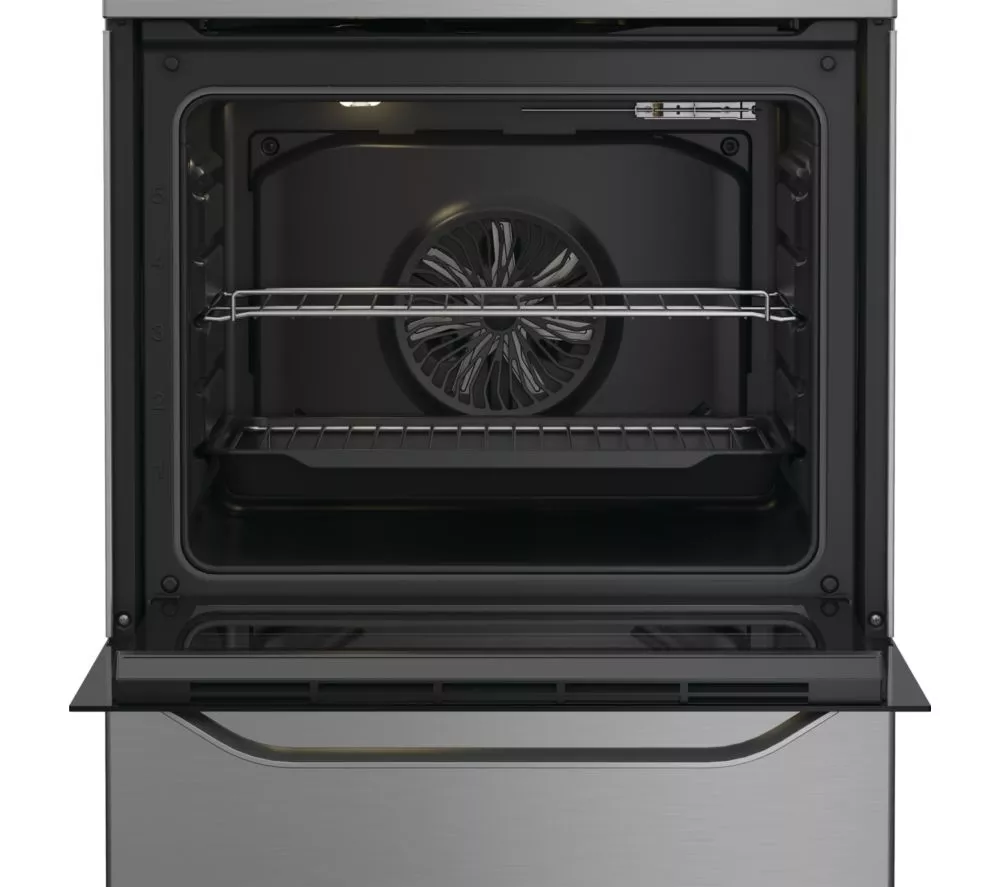HOTPOINT Multiflow H6V5KMX/UK 60cm Electric Ceramic Cooker - Stainless Steel