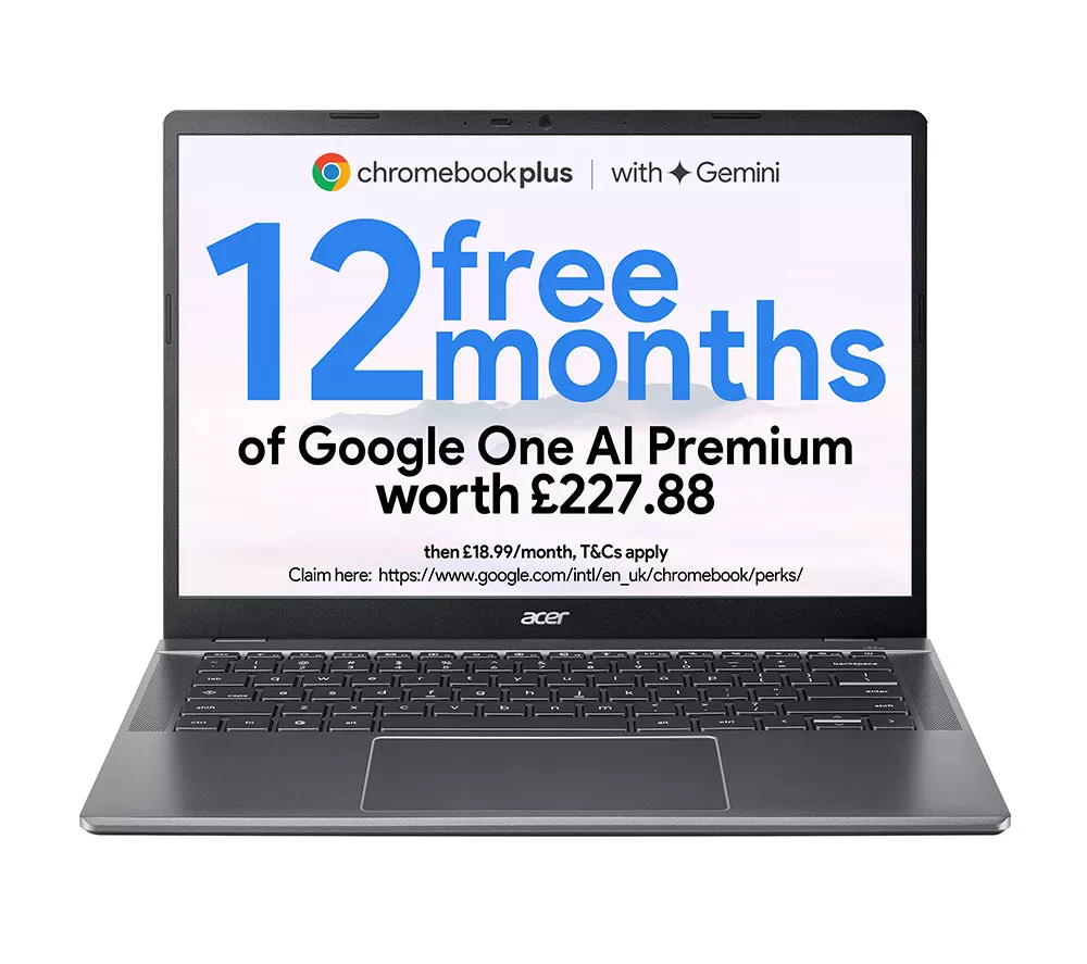 ACER 514 14" Chromebook Plus - Intel® Core™ 5, 512 GB SSD, Grey