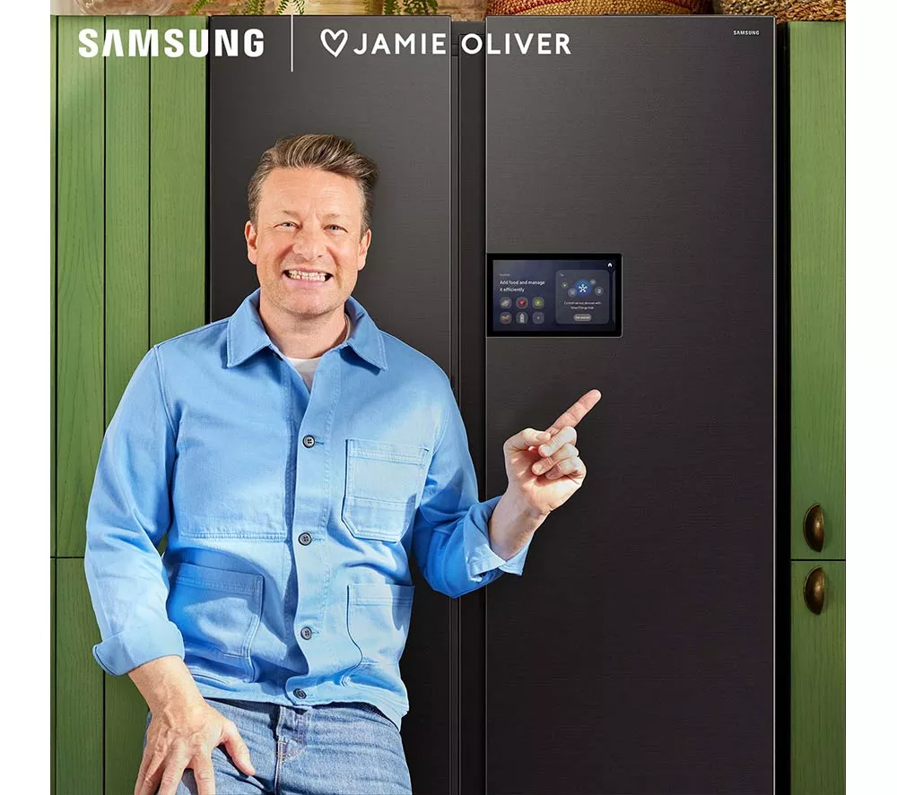 SAMSUNG Bespoke AI Series 9 AI Home RS90F64EDFEU American-Style Smart Fridge Freezer - Black