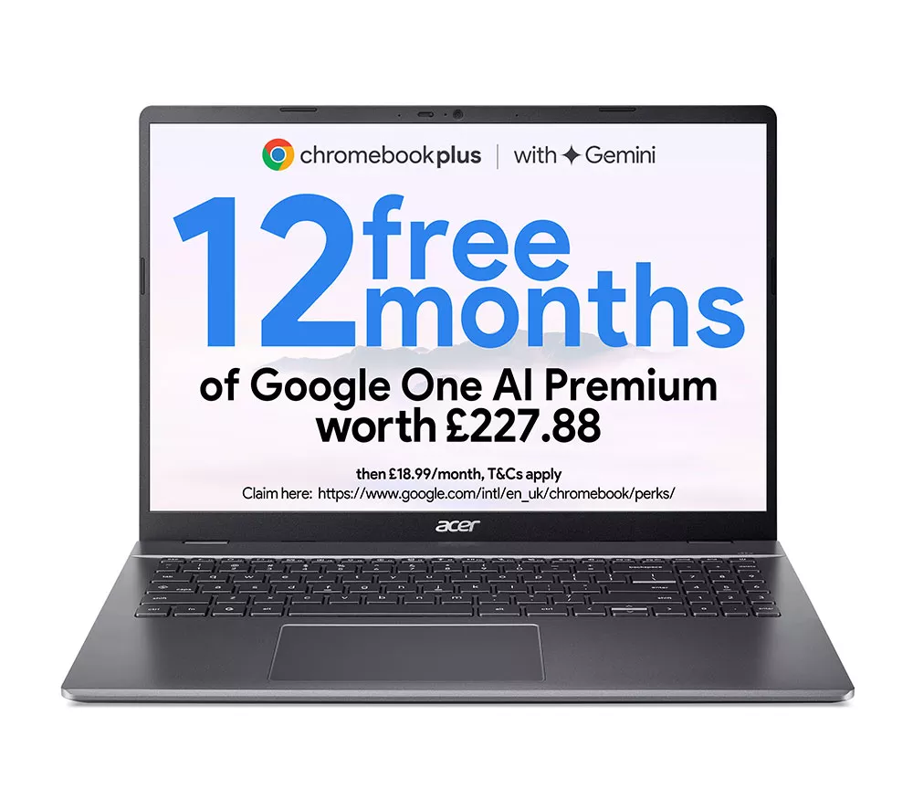 ACER 516 16" Chromebook Plus - Intel® Core™ i5, 256 GB SSD, Grey