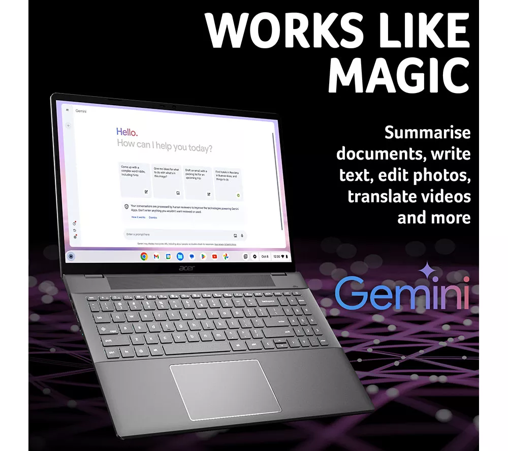 ACER 516 16" Chromebook Plus - Intel® Core™ i5, 256 GB SSD, Grey - Image 4